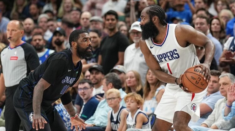 James Hardem enfrentando Kyrie Irving